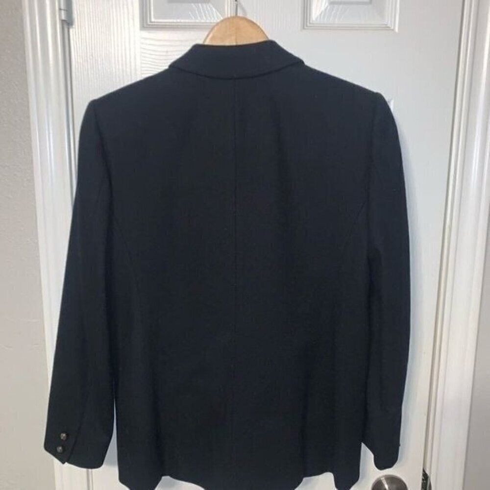 Pendleton Black Vintage 100% Virgin Wool Business Casual 2 Button Blazer Size 10 - Picture 3 of 11